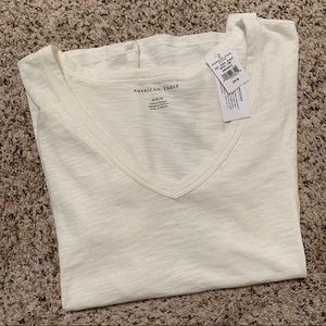 Basic White V-Neck Tee